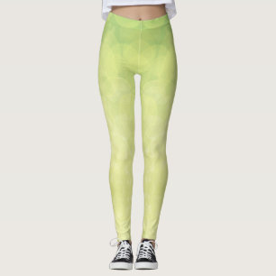 Abstract bokeh green lime texture leggings