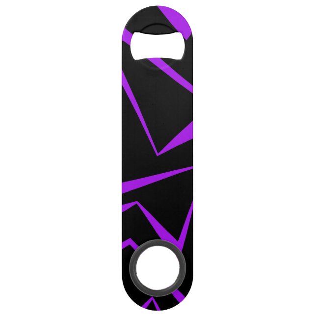 Abstract, bold, vibrant geometric zigzag pattern bar key (Front)