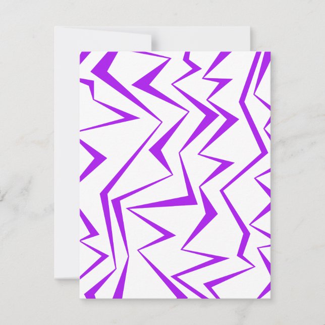 Abstract, bold, vibrant geometric zigzag pattern card (Front)