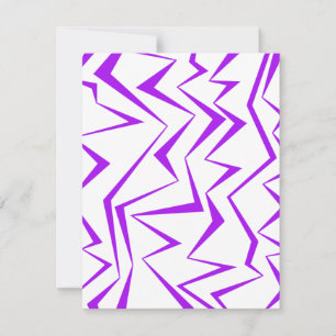 Abstract, bold, vibrant geometric zigzag pattern card