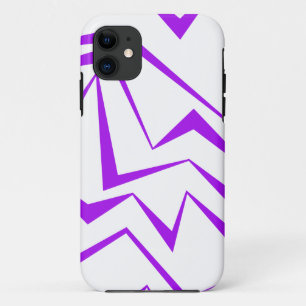 Abstract, bold, vibrant geometric zigzag pattern iPhone 11 case