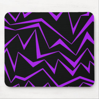 Abstract, bold, vibrant geometric zigzag pattern mouse pad