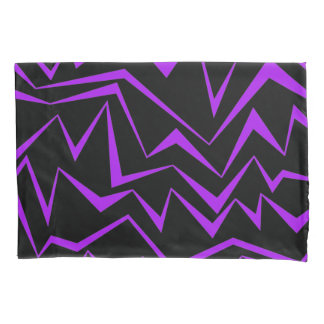 Abstract, bold, vibrant geometric zigzag pattern pillowcase