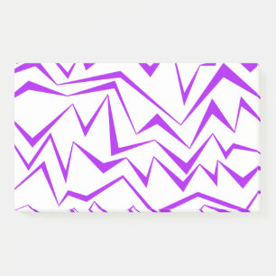 Abstract, bold, vibrant geometric zigzag pattern post-it notes