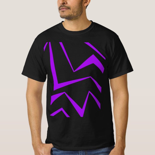 Abstract, bold, vibrant geometric zigzag pattern T-Shirt (Front)