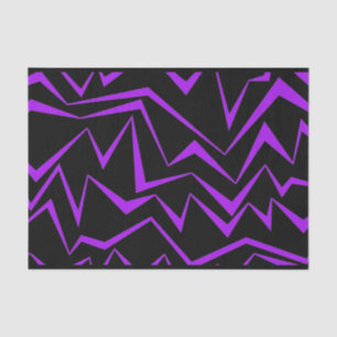 Abstract, bold, vibrant geometric zigzag pattern tissue paper
