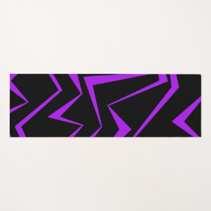 Abstract, bold, vibrant geometric zigzag pattern yoga mat