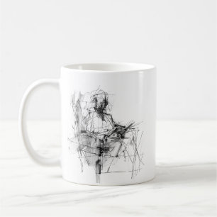 Abstract Book Reader Coffee Mug