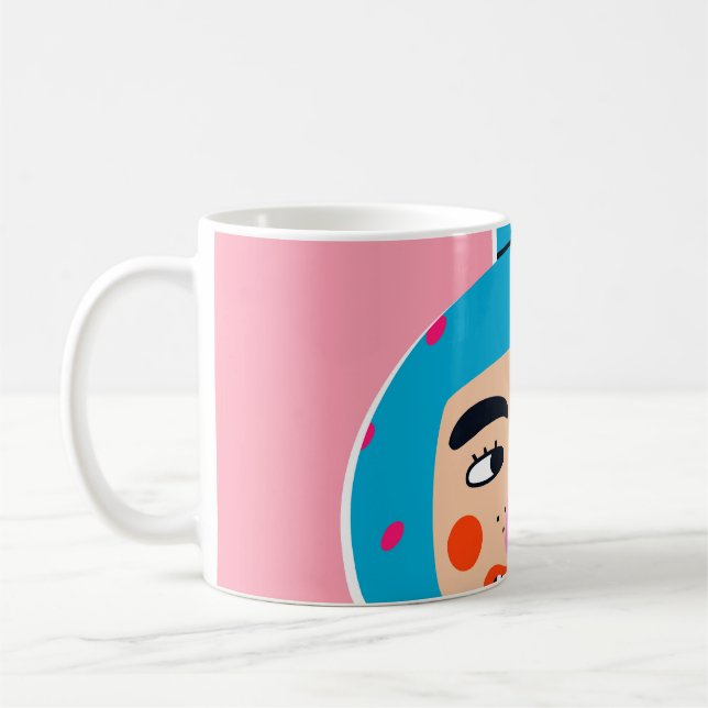 Abstract boom face coffee mug (Left)
