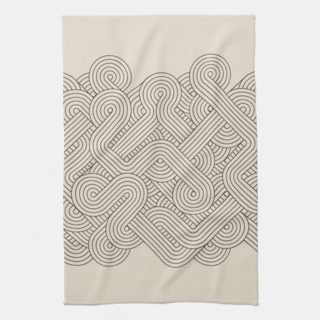 Abstract border kitchen towel (Vertical)