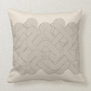 Abstract border throw pillow