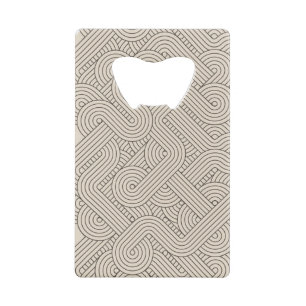 Abstract border wallet bottle opener