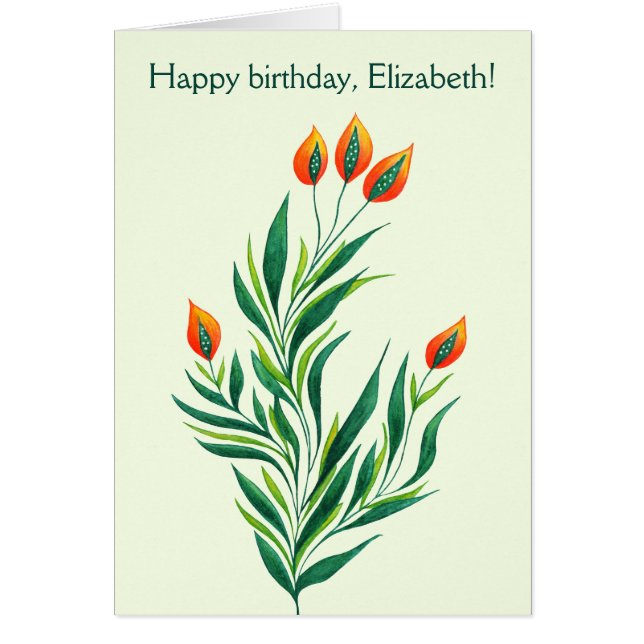 Abstract Botanical Art Spring Plant (Front)