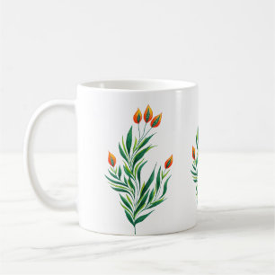 Abstract Botanical Art Spring Plant Coffee Mug