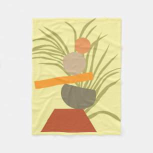 Abstract Botanical Delight Fleece Blanket