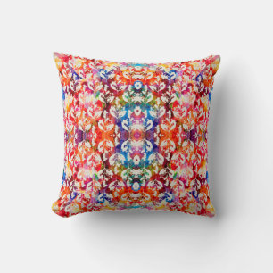 Abstract botanical leaves throw pillow