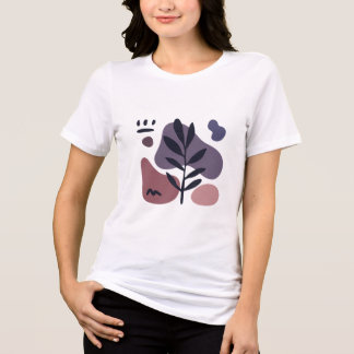 Abstract Botanical Minimalist T-Shirt Tri-Blend Shirt