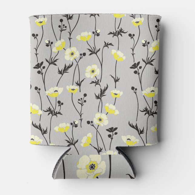 Abstract Botanical: Organic Leaves Design Can Cooler (Front)