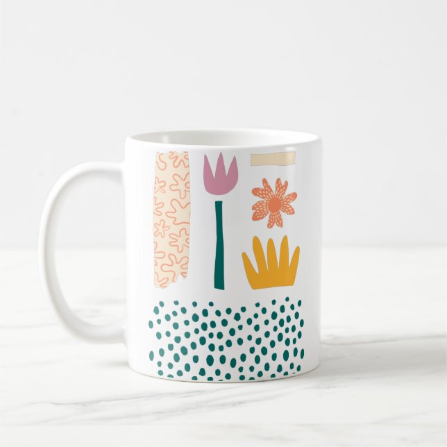 Abstract Botanical Shapes  Coffee Mug (Left)