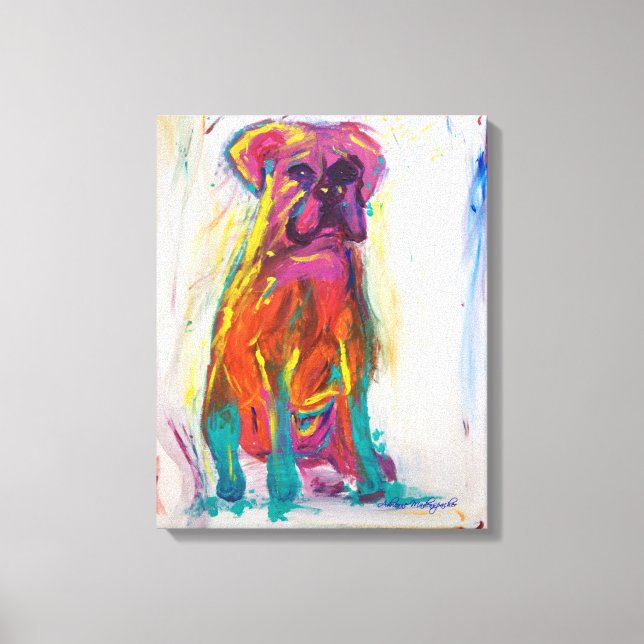 Abstract Boxer Painting Canvas Print (Front)