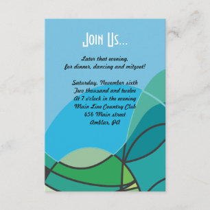 Abstract Boy with Tallis Bar Mitzvah Party card