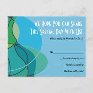 Abstract Boy with Tallis Bar Mitzvah Reply card