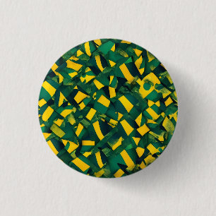 Abstract Brazilian pattern 1 Inch Round Button