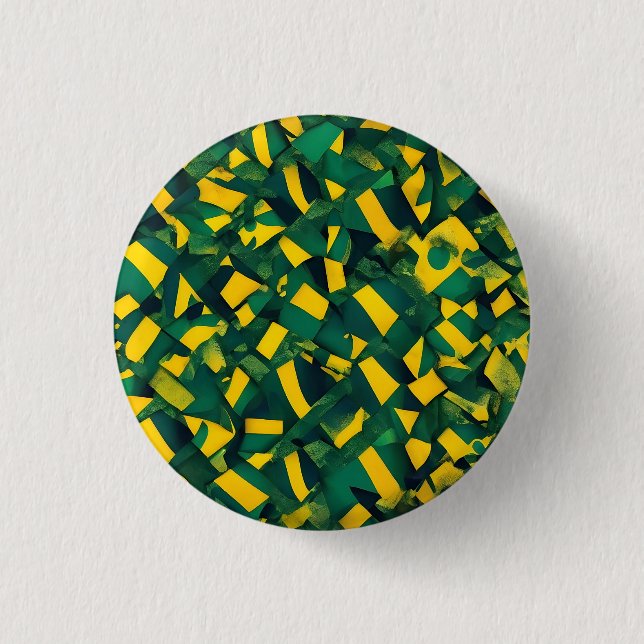 Abstract Brazilian pattern 1 Inch Round Button (Front)