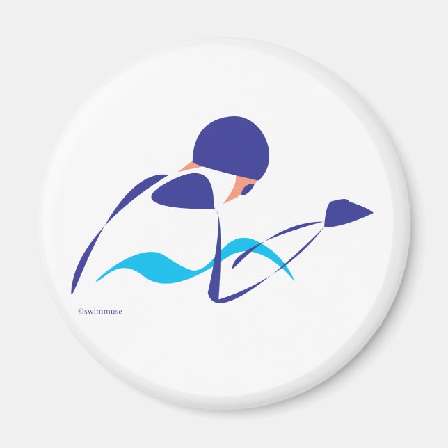 Abstract Breaststroke 1 Magnet (Front)