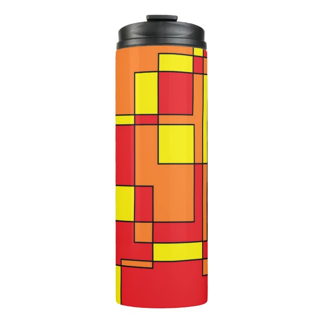 Abstract Brick Pattern Thermal Tumbler (Front)