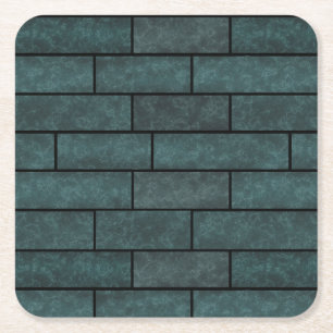 Abstract bricks wall stone ornamental print loft d square paper coaster