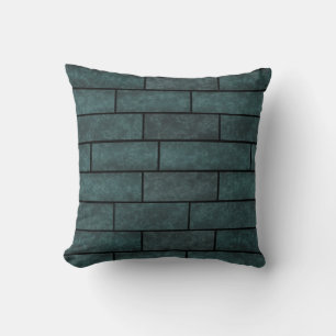 Abstract bricks wall stone ornamental print loft d throw pillow