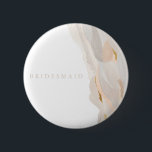 Abstract Bridesmaid Button<br><div class="desc">This timeless,  romantic design features a floral bouquet with soft colors and botanical accents. All aspects of this design can be edited (font,  text size,  or floral accents moved/removed) to fit your needs. Please contact me if you need help with this design</div>