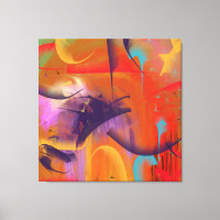 Abstract Bright Beauty Orange Purple Gold 