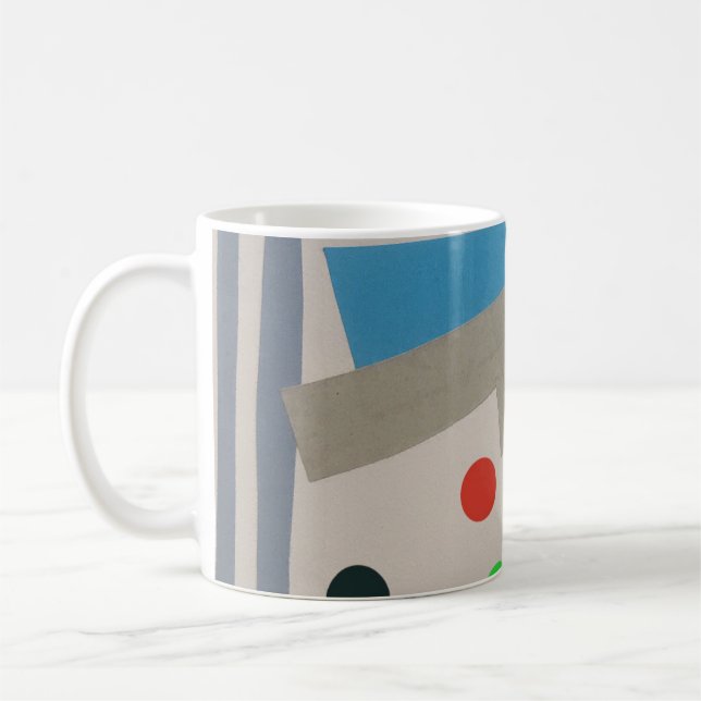 Abstract bright collage coffee mug (Left)