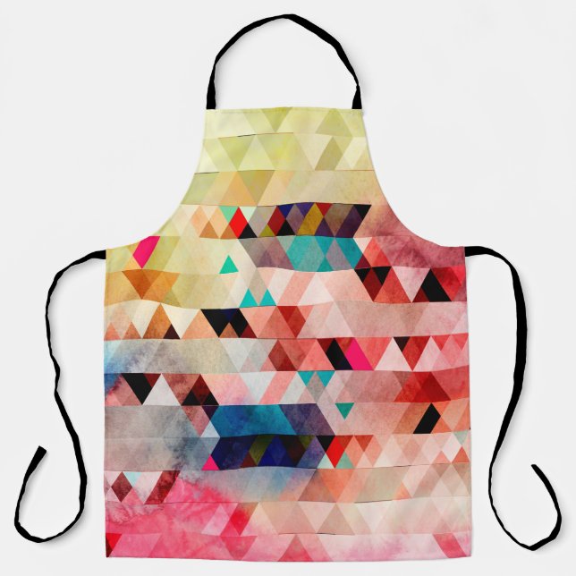 Abstract bright colourful watercolor background wi apron (Front)