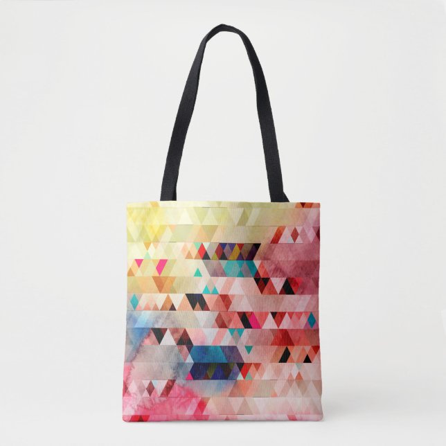 Abstract bright colourful watercolor background wi tote bag (Front)