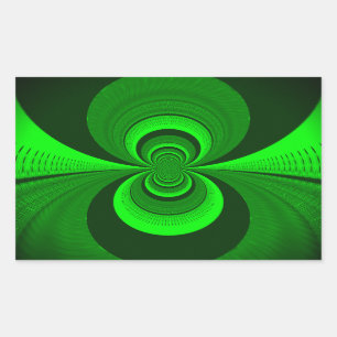 Abstract Bright Green Groovy kaleidoscope Pattern Sticker