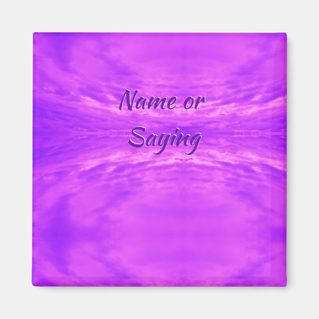 Abstract Bright Lilac Clouds  Photo Magnet (Front)