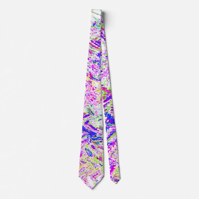 Abstract Bright Multicolor Swirl Pattern Gift 2023 Tie (Front)