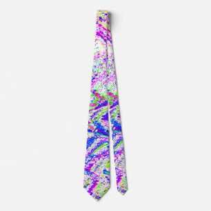 Abstract Bright Multicolor Swirl Patterns Colorful Tie