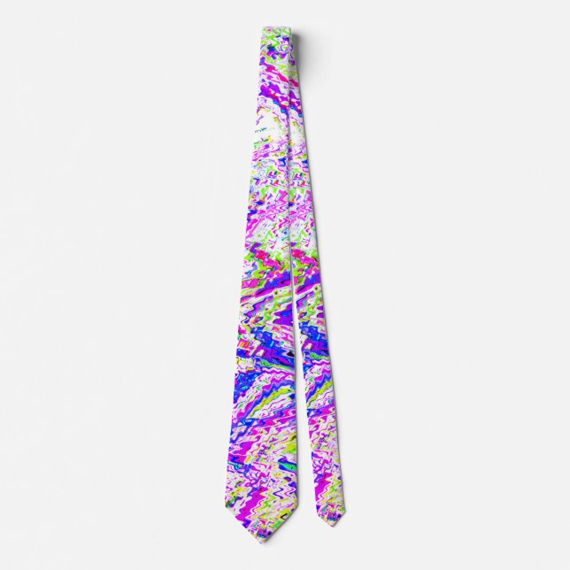 Abstract Bright Multicolor Swirl Patterns Colourfu Tie (Front)