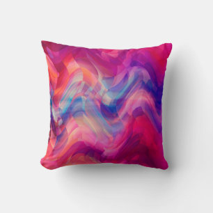 Abstract bright pink multicolored background. Eleg Throw Pillow