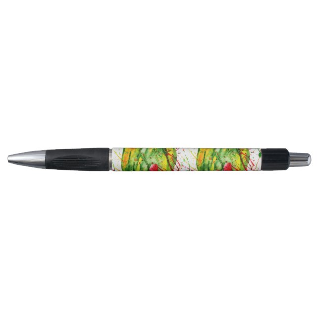 Abstract bright watercolor watermelon pen (Front)