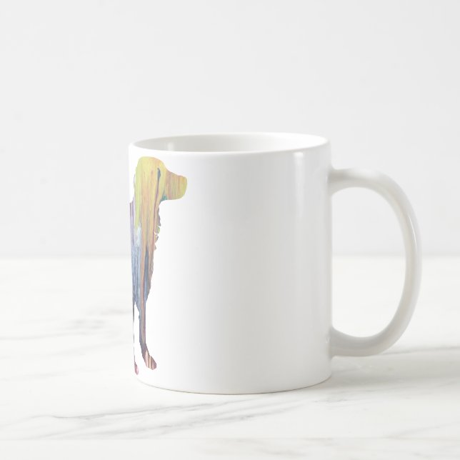Abstract Brittany Spaniel Silhouette Coffee Mug (Right)