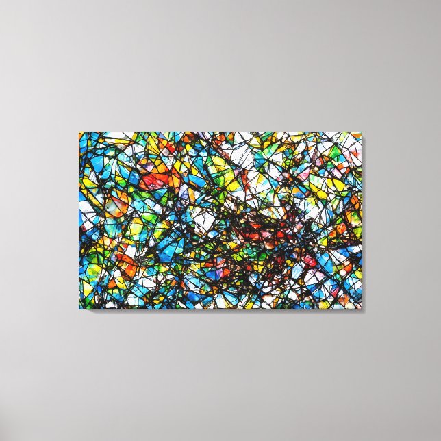 Abstract broken glass art canvas print (Front)