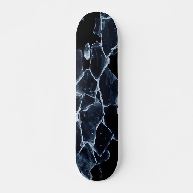 Abstract Broken Ice Shatter Design Skateboard (Front)