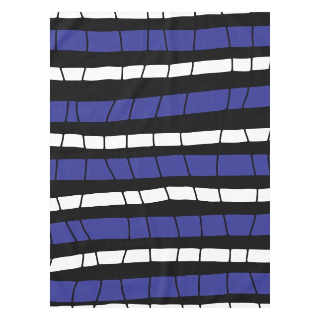 Abstract broken stripes tablecloth (Front)
