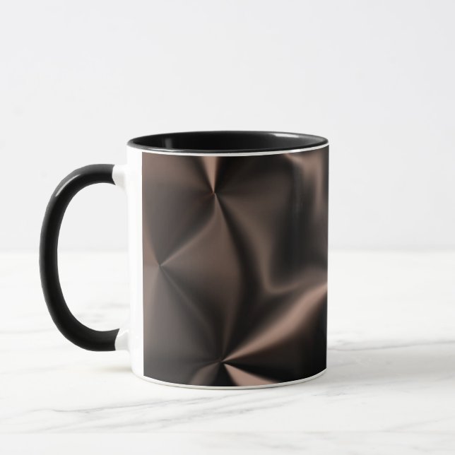 Abstract Bronze Fragment Mix Pattern Mug (Left)