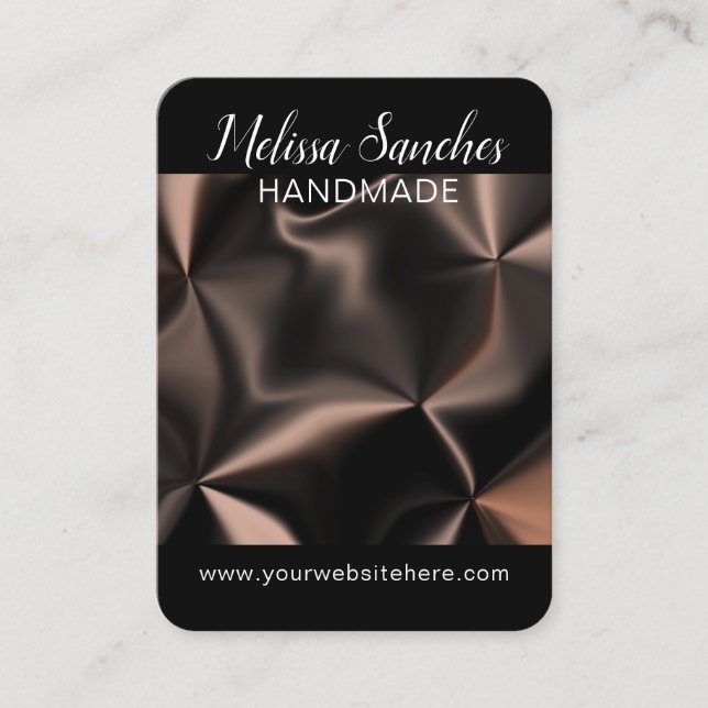 Abstract Bronze Mix Pattern Art Business Card (Front)